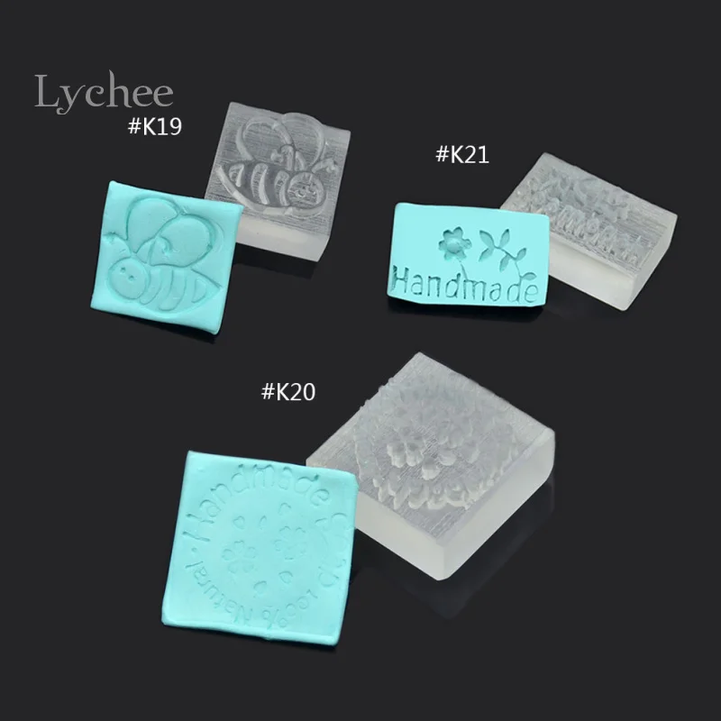 

Lychee Little Bee Lucky Tree Pattern Mini DIY Soap Stamp Chapter Seal Floral Handmade Mould Mold Stamps
