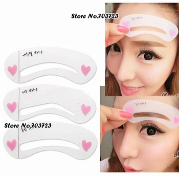 

3rd Eye Brow Class Drawing Guide Stencils 3 Different Shape Eyebrow Frame