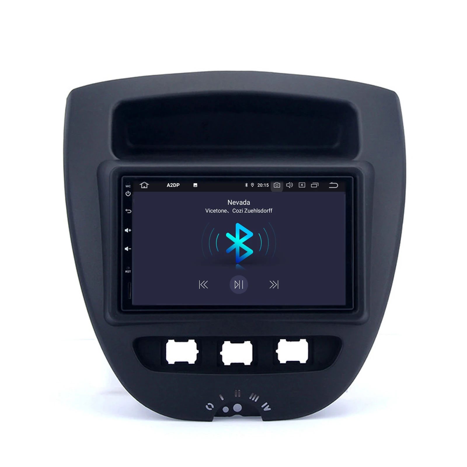 Top COIKA IPS Touch Screen Android 9.0 System Car Stereo For Peuget 107 Toyota Aygo Citroen C1 GPS Navi Receiver BT Music SWC RCA 4G 1