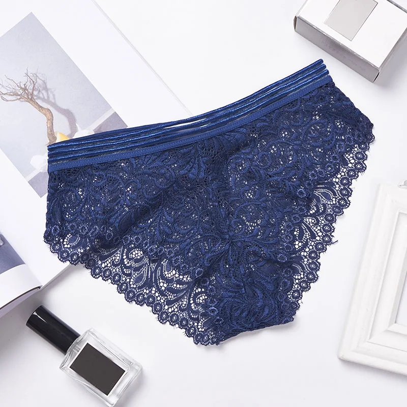 Female Women Everyday Style Lingerie Seamless Lace Panties Sheer Soft Underwear Briefs High Waist Women Sexy Panties