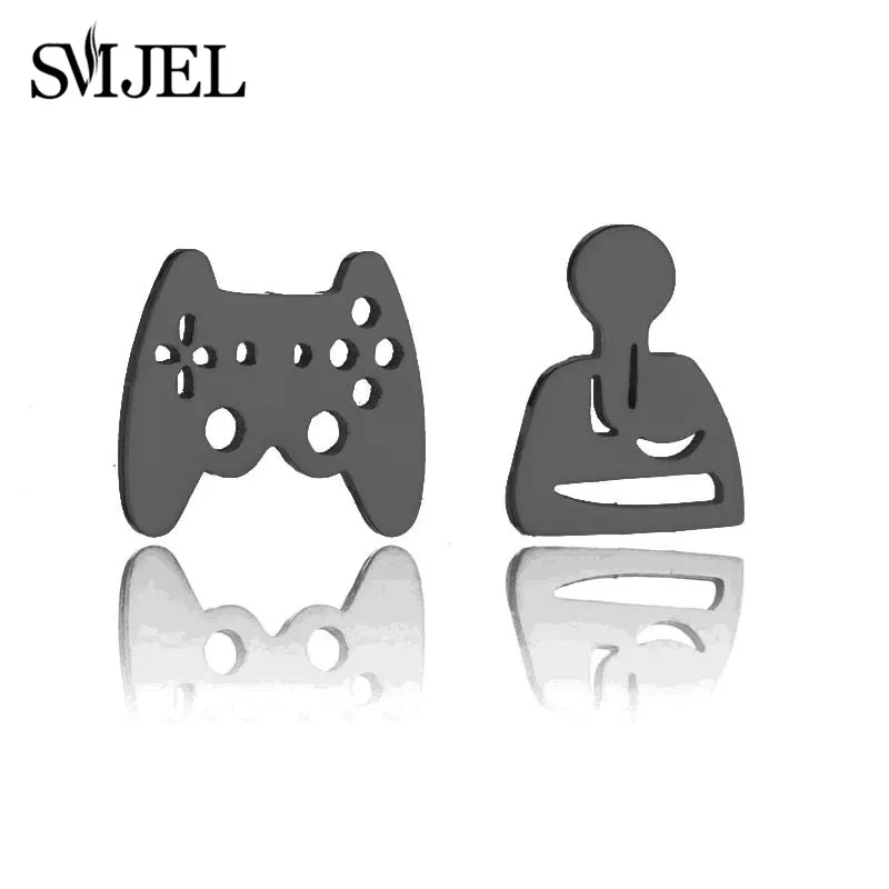 SMJEL серьги-гвоздики из нержавеющей стали для геймпада, игровой контроллер, серьги для женщин, джойстик для игры, ювелирные изделия для мальчиков, серьги oorbellen