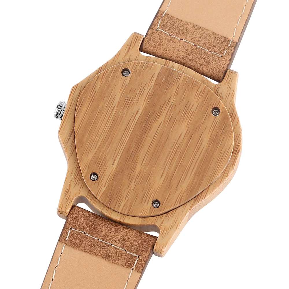 YISUYA Handmade Bamboo Wood Wrist Watch Inverted Triangle Case Sport Men's Watches Nature Wooden Timber Clock Relogio Gift Bag 1 (36)