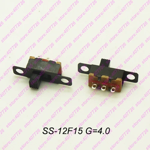 200PCS High Quality Interruptor SS-12F15 G=4MM Micro Slide Switch 3Pin 2Positons PCB Mount Toggle Handle | Обустройство дома