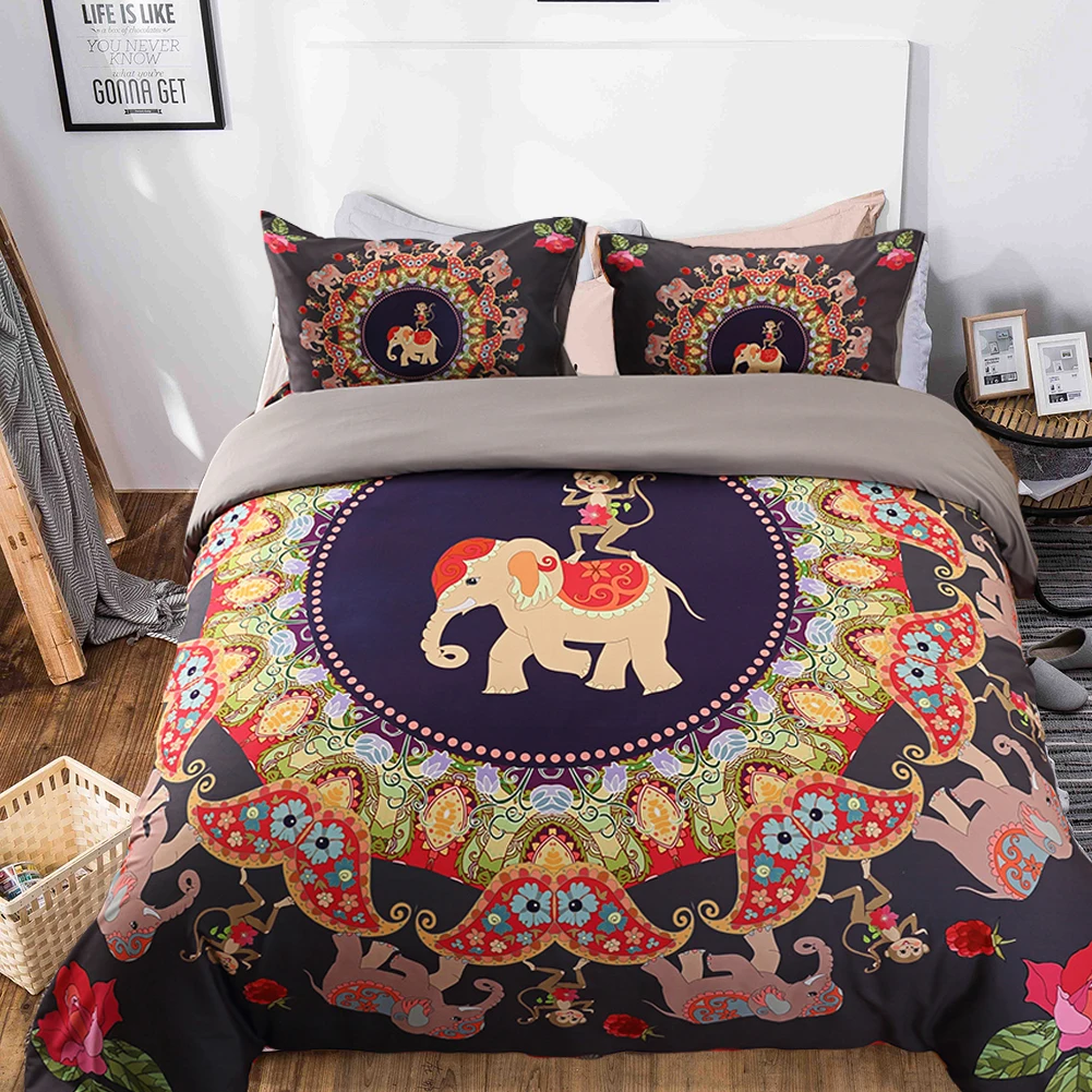 3d Mermaid Elephant Sky Bedding Set Twin Queen King Duvet Cover
