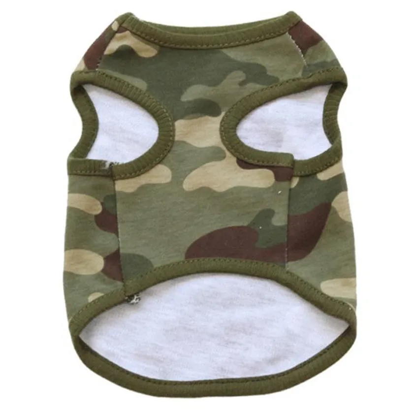 

Dropshipping Best Sell HIgh Quality Woodland Camouflage Cotton Vest Dog Clothes Teddy Pet Clothing Beautiful dog WH