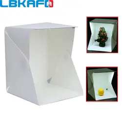 LBKAFA мини складной фотостудия диффузный софтбокс с светодиодный свет черный, белый цвет фон Фотостудия аксессуары