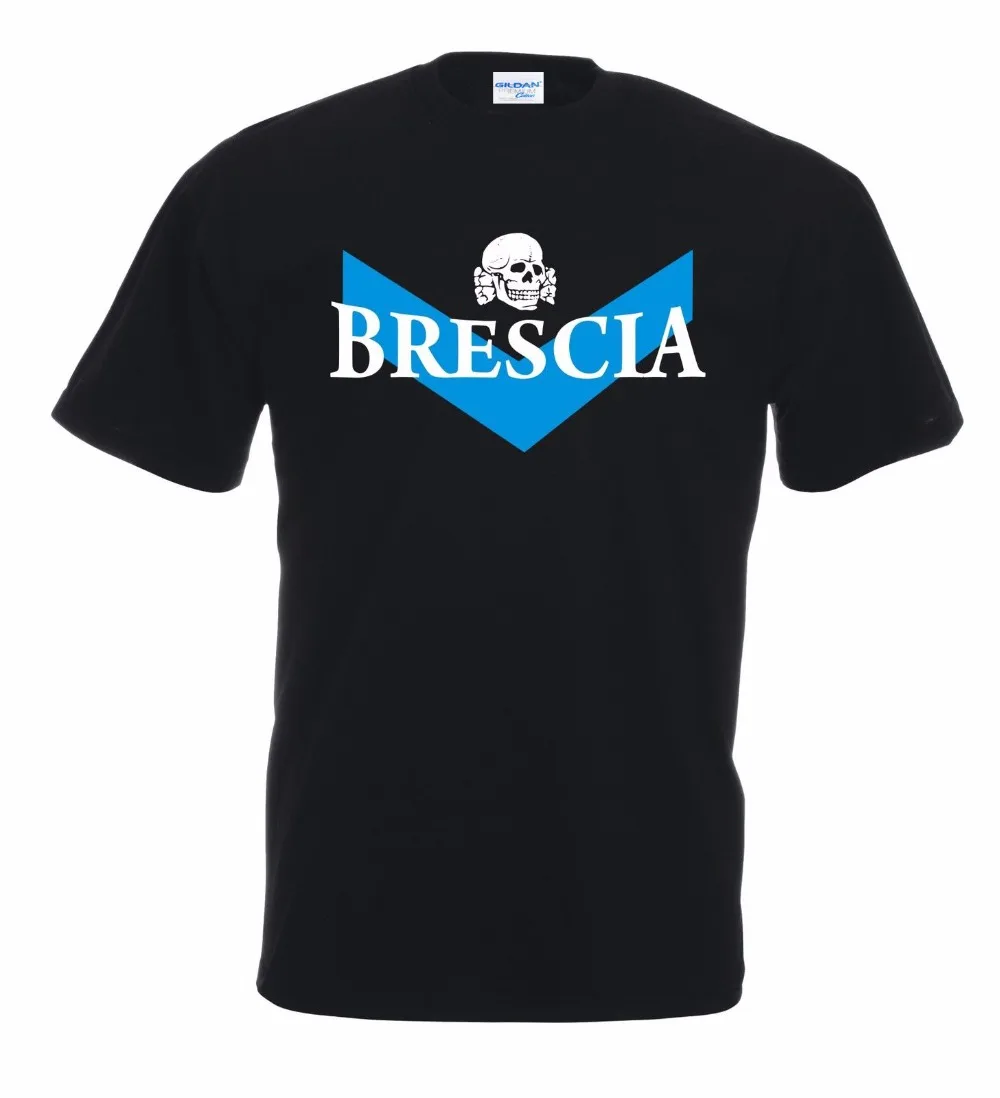 Горячая Распродажа хлопковая Футболка с принтом Brescia логотип черепа в стиле террасы забавная футболка подарит ему подарок на день рождения