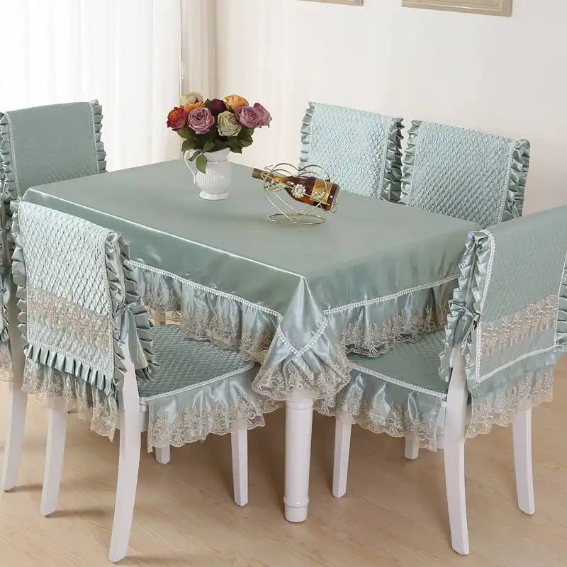 Top Grade Quilting Dining Table Cloth Chair Covers Cushion Tables Chairs Bundle Rustic Lace Set Tablecloth Top Grade Quilting Dining Table Cloth Chair Covers Cushion Tables Chairs Bundle Rustic Lace Set Tablecloth