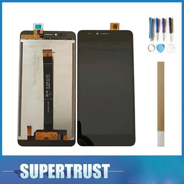Скидка Для BQ Mobile BQ 5510 Strike power max 4G BQ5510 BQ 5510 ЖК дисплей + сенсорный датчик стекло в сборе черный цвет с инструментами и лентой