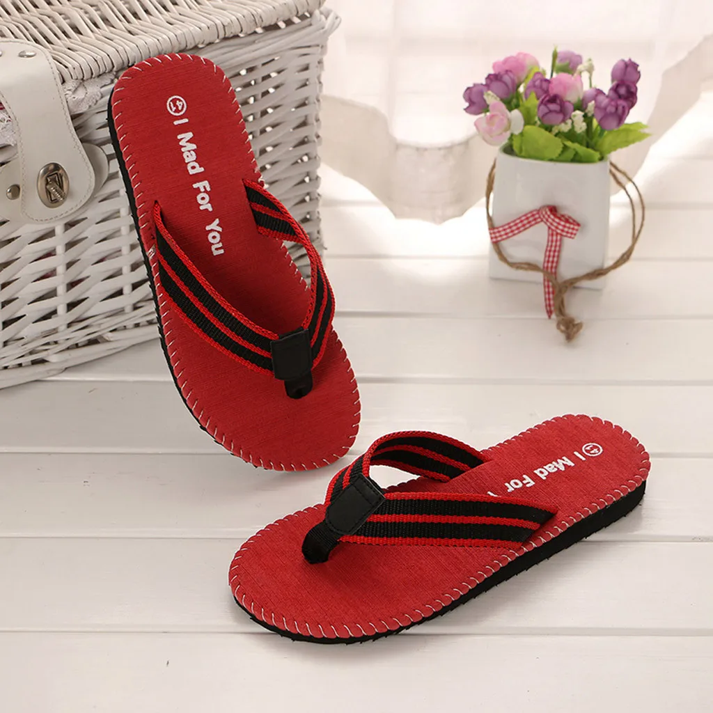 New Arrival Men Summer Stripe Flip Flops Shoes Sandals Male Slipper Flip-flops fashion beach sandals shoes for men Wholesale