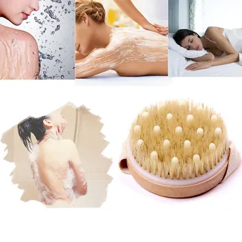 

30# Premium Natural Bristle Wooden Bath Shower Body Back Dry Skin Brush Spa Bathroom accessories