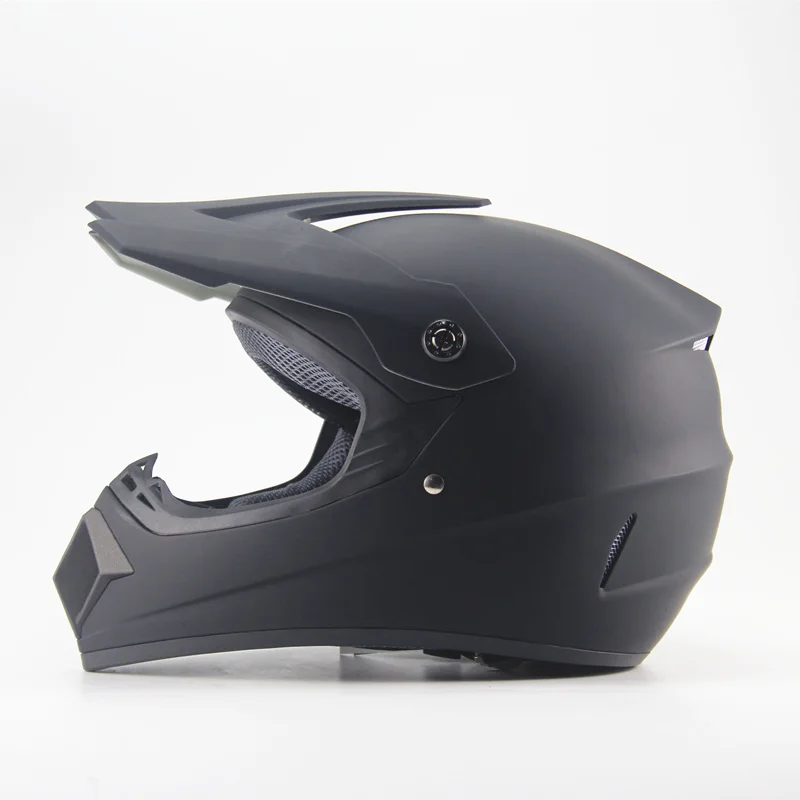 Moto rcycle ATV шлем Мужской Мото шлем высшего качества casco capacete moto cross off road moto cross Racing Шлем DH MTB - Цвет: Matte Black