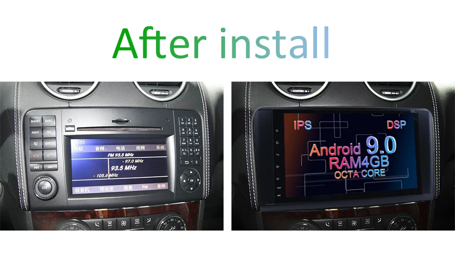 Discount Android 9.0 4G 64G car GPS For Mercedes Benz ML GL W164 ML350 ML500 GL320 X164 ML280 GL350 GL450 radio stereo navigation NO DVD 5