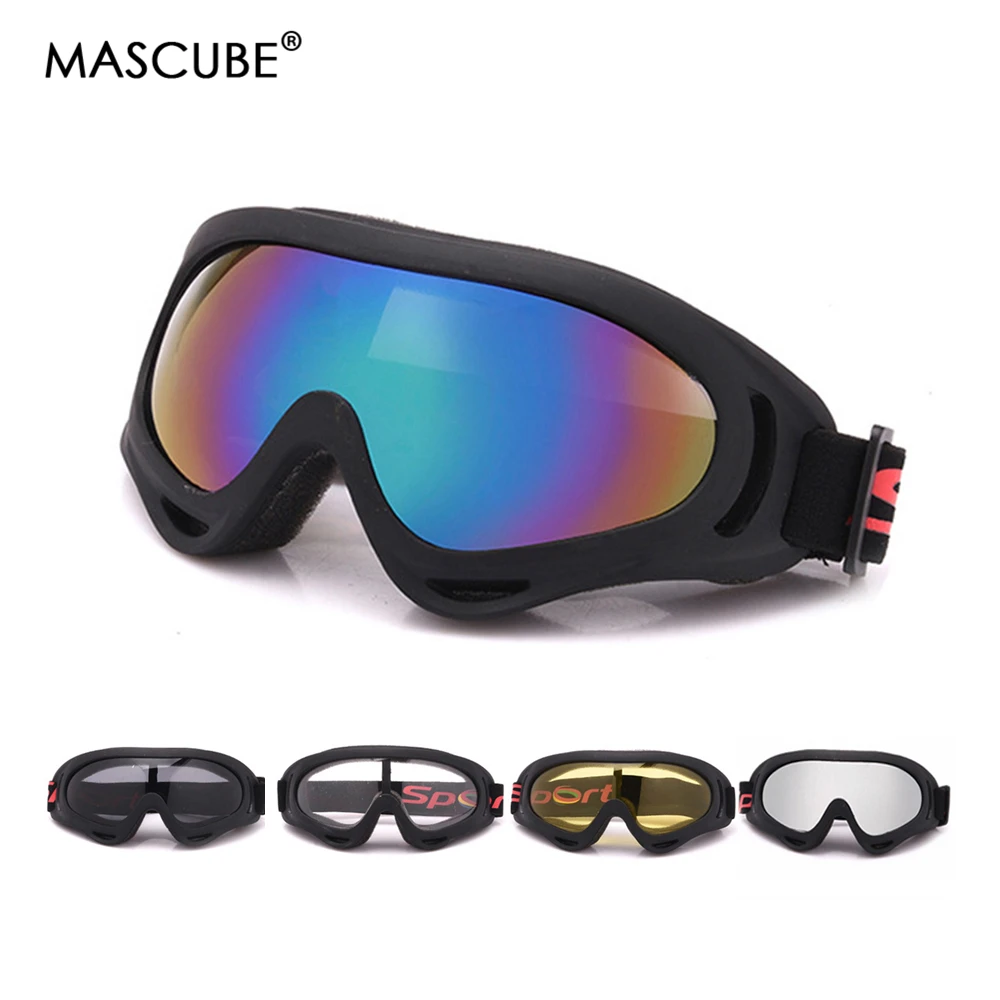 

MASCUBE Winter Snow Skiing Snowboard Snowmobile Anti-fog Goggles Windproof Dustproof Glasses UV400 Skate Ski Sunglasses Eyewear