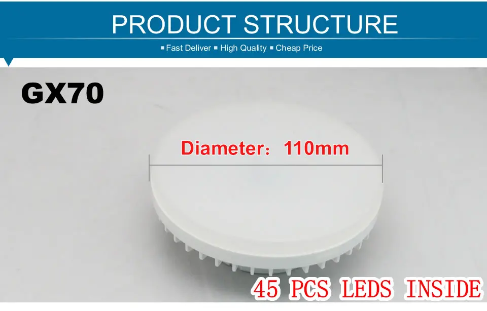 [VisWorth] GX70 Led лампа, 12 Вт, 15 Вт, Smd2835 45 шт светодиодов светильник переменного тока 110V 220V 240V Точечный светильник Теплый Холодный белый светодиодные лампы для Гостиная