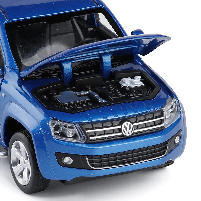 Моделирование 1:30 Amarok 4 Открытый пикап модель грузовика металлический звук и свет