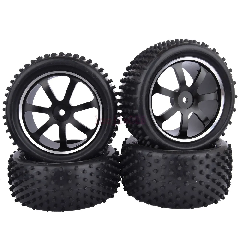 M07A 7009 Black 4PCS RC 1/10 Off Road Car Buggy Front & Rear Rubber