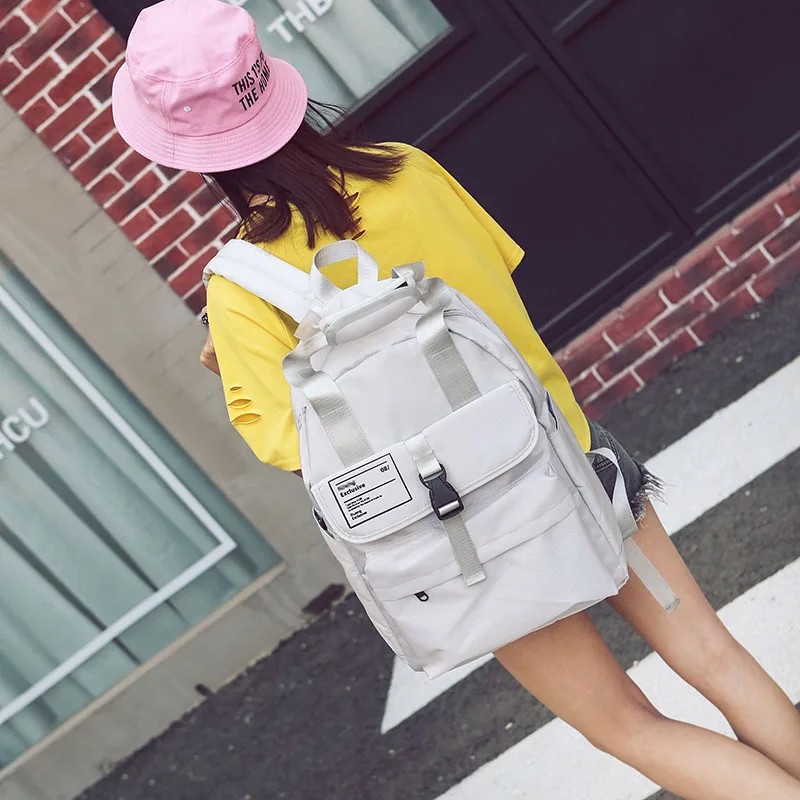 Hong Kong Style School Bag Korean Harajuku Ulzzang Cute Girl Student Backpack Preppy Style High School