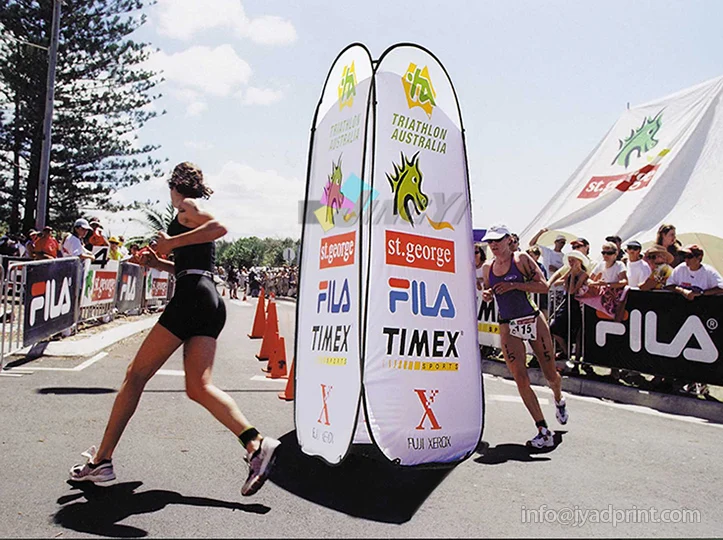 125x200 Cm 3 Side Verticale Pop Up Sport Banner Afdrukken Toren