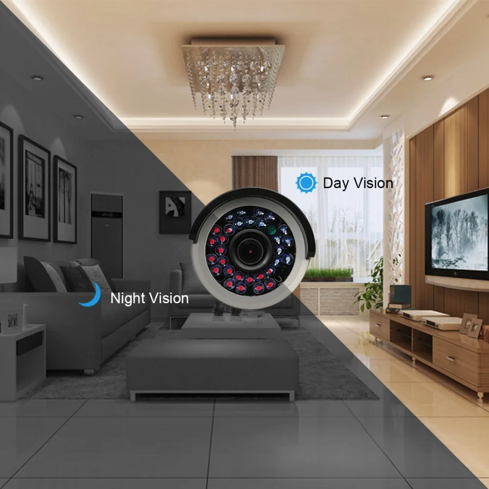 Techage P 4CH 1080 POE CCTV системы NVR комплект ИК Ночное Видение 2MP Крытый открытый