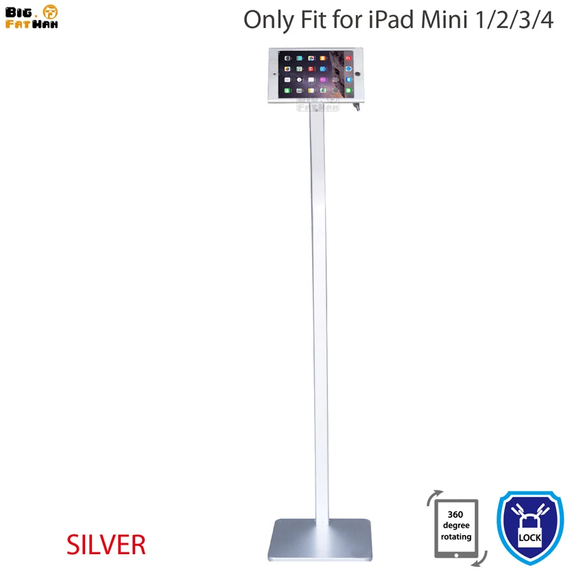 Fit For Ipad 360 Rotating Kiosk Mount Floor Stand Metal Case Frame