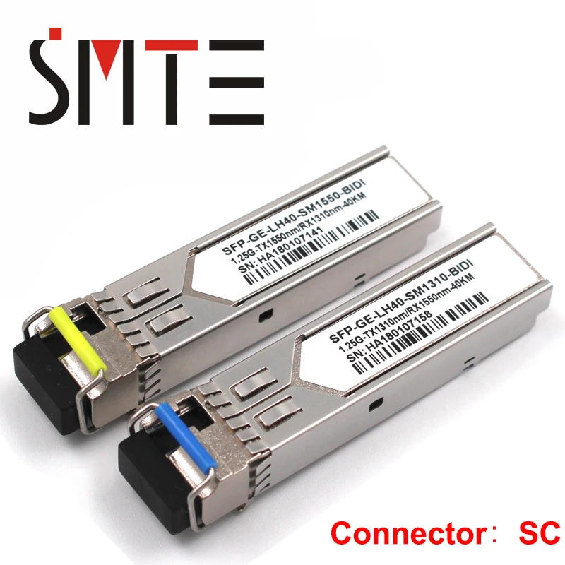 

1.25G TX1310nm/RX1550nm TX1550nm/RX1310nm 20KM SC DDM for HUAWEI BIDI single mode single fiber SFP
