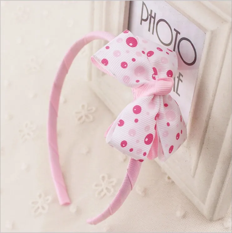 

Hair Ties For Girls Haar Hair Accessories Little Gilrs Children Red Bow Hairband Kids Pink Bubble Plaid Dot gum Headwear kk1504