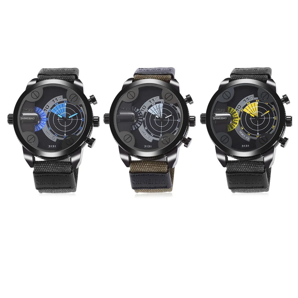 dual time zones mens watches military watch free shipping (8)