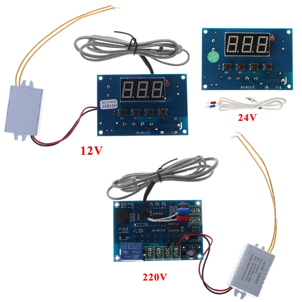 Цифровой термостат k-типа модуль переменного тока 220 V/DC 12 V/24 V 30 градусов до+ 999 градусов плата контроллера