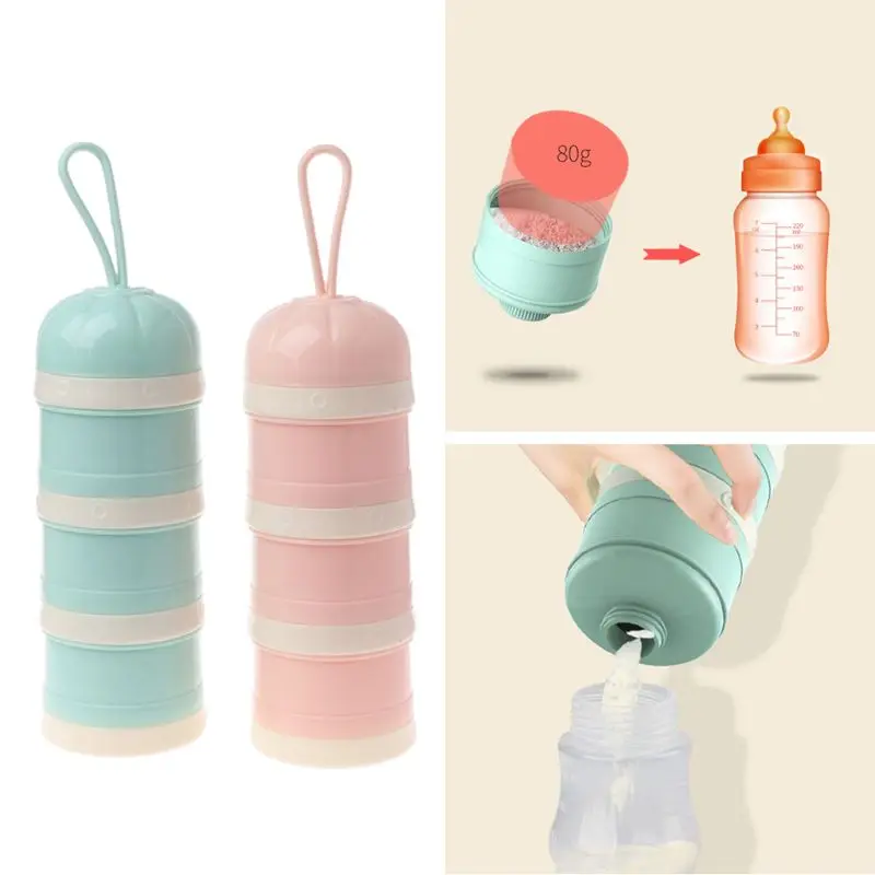 

Cute Pumpkin Baby Milk Powder Box Food Storage Snack Box 3 Layers Portable Infant Milk Powder Container