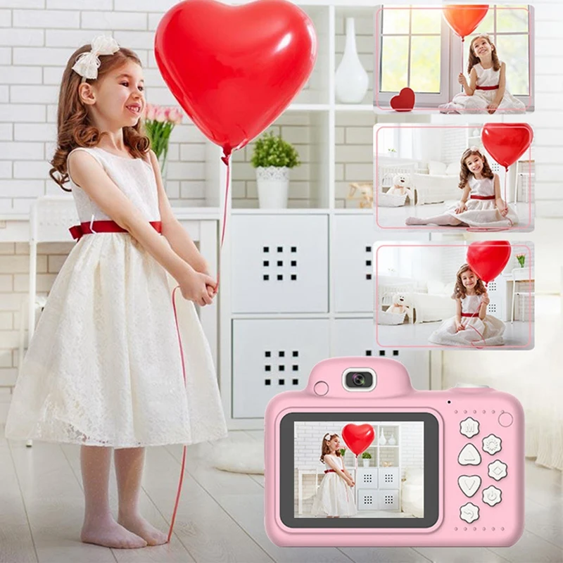 Kids Camera Mini Children Slr Camera 2.4 inch Screen 8Mp With 16G It Card Dual Lens