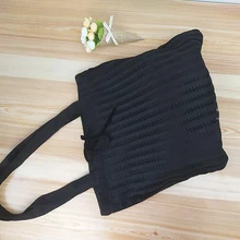 Большая вместительная женская сумка через плечо, портативная открытая кружевная Сетчатая Сумка, Студенческая сумка для книг, сумка для покупок с ручками