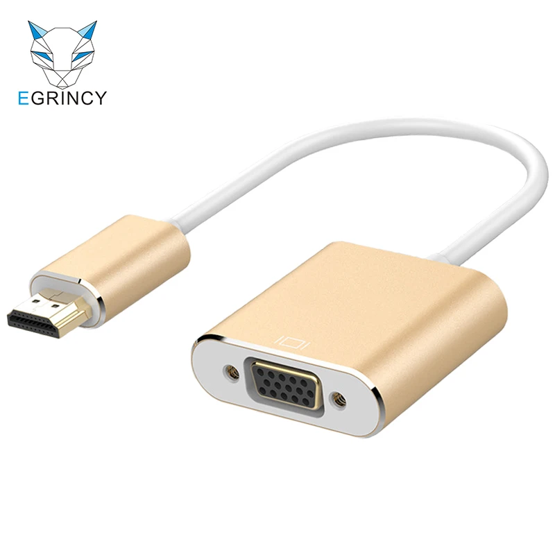 

EGRINCY HDMI To VGA Cable Male HDMI To Female VGA Adapter 1080P HDMI Converter With Audio And USB Cable For PS3 TV Projector PC