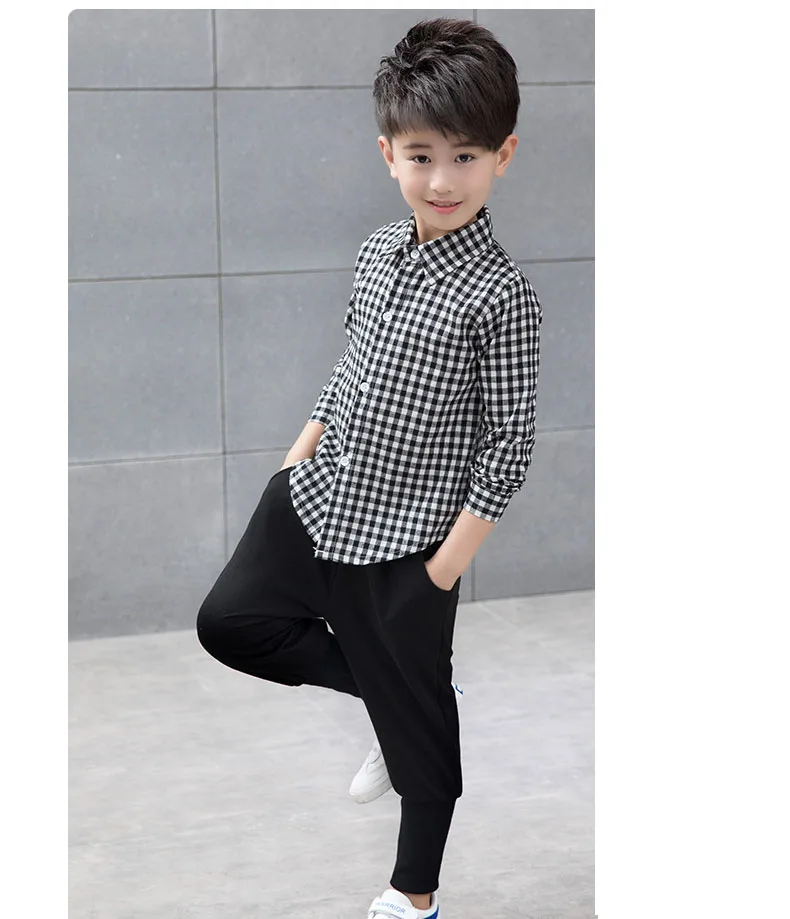 Solid Cotton High Waist Pants for Baby Boys Casual Pencil Pant Kids Children School Bottom Trousers Clothes 9 12 14 Y Boys Pants (11)
