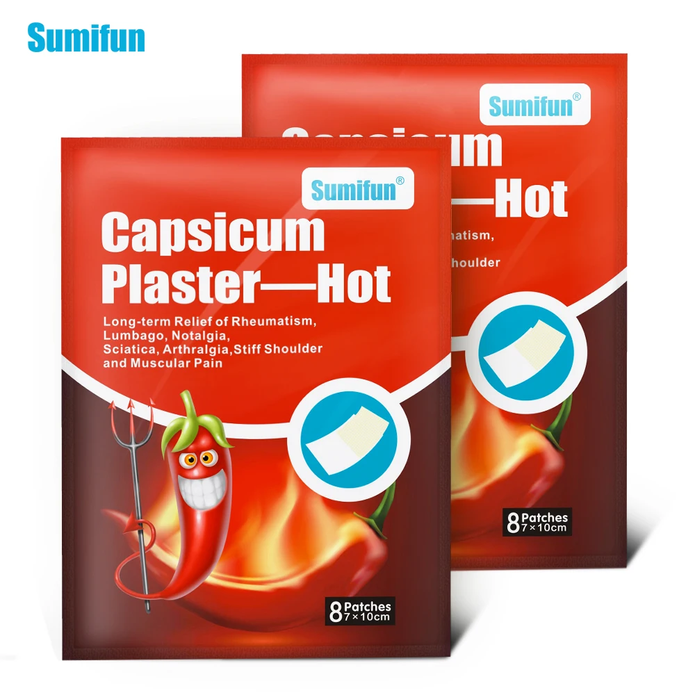 

Sumifun 40Pcs Hot Pain Relieving Patch Neck Back Muscle Arthritis Capsicum Plaster D0674