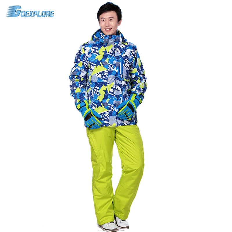 

Marsnow Ski Suit Male jacket and pants winter warm outdoor waterproof windproof snow suit men jumpsuit suit for snowboard