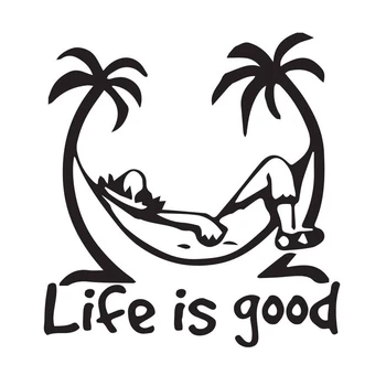 

Life is Good Text Vinyl Car Sticker Decal Art Car Quotes Stickers Window Decor Rear windshield Funny Design TA044
