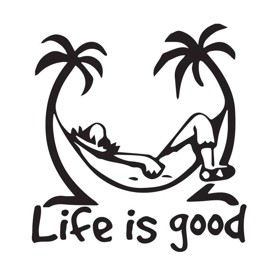 Виниловая наклейка Life is Good для автомобиля с цитатами украшение на окно заднее