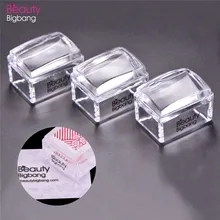 BeautyBigBang 1 шт. силиконовый штамп для ногтей и 1 шт. скребок прямоугольник Желе Прозрачная силиконовая Ручка Маникюр штамп шаблон инструменты штамп