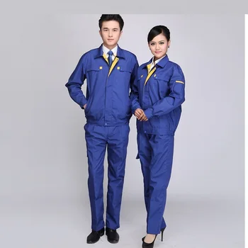 

(10 set-Shirt&Pant)Welding welder overalls suit Anti-static electrician smock engineering combat uniform long sleeves uniforms