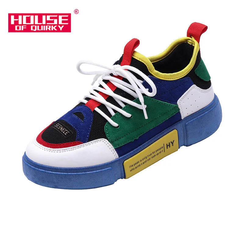 

2019 Spring New Female Vulcanized Shoes Fashion Leisure Women Shoes Women Sneakers Round Head Flat Shoes lace-up size35-39