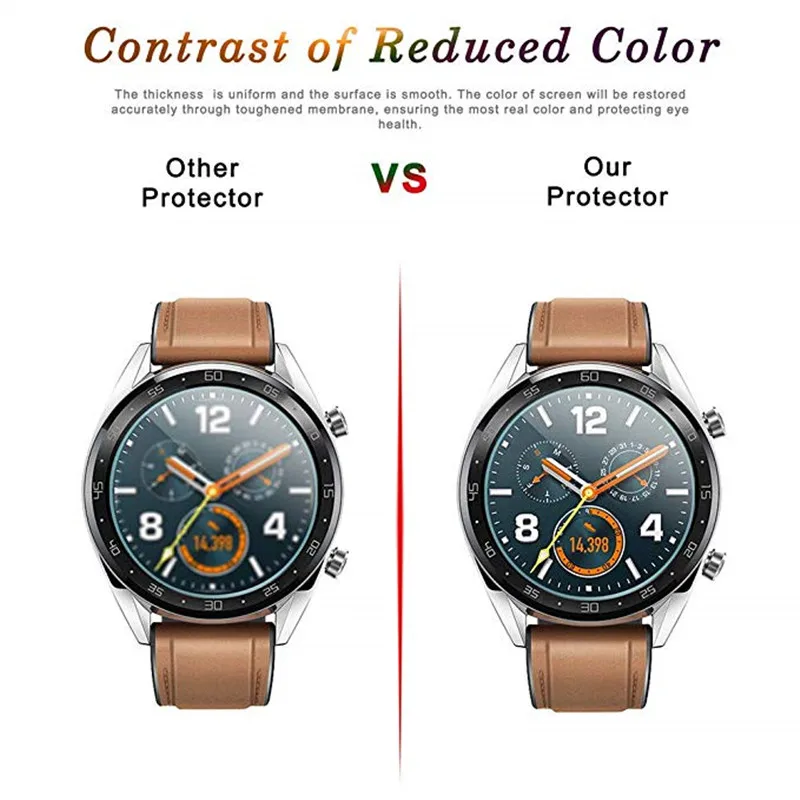 2 шт. закаленное стекло для Huawei Watch GT 46 мм 42 защитная пленка защита от