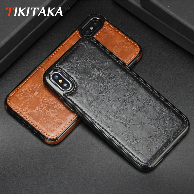 HOTR-Vintage-Leather-Case-for-iphone-X-PU-Leather-Case-Magnetic-Absorption-Back-Cover-for-iphone (1)