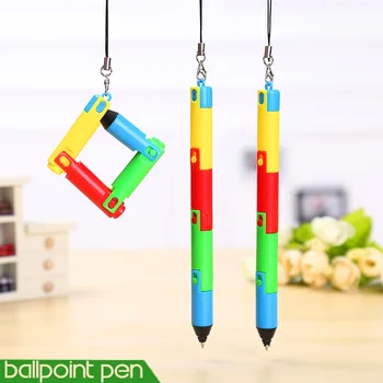 

6 pcs/lot cartoon folding pen ballpoint pen kawaii stationery office school supplies canetas material escolar