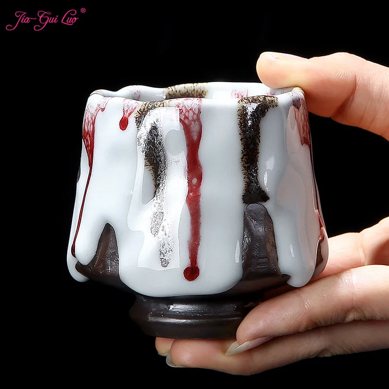 

Jia-gui luo Kiln change rabbit rice cup Tianmu glaze Kungfu tea set single large household ceramic