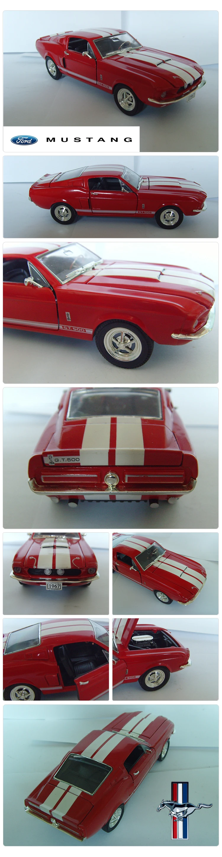 1/32 специальный литой металл 1967 Ford Mustang Shelby Gt-500 мускул автомобиль Настольный дисплей коллекция