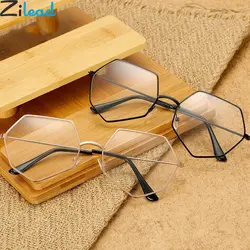 Zilead Ретро полигон металлические простые очки женские и мужские прозрачные линзы оптические очки Рамка Близорукость очки рамка для женщин