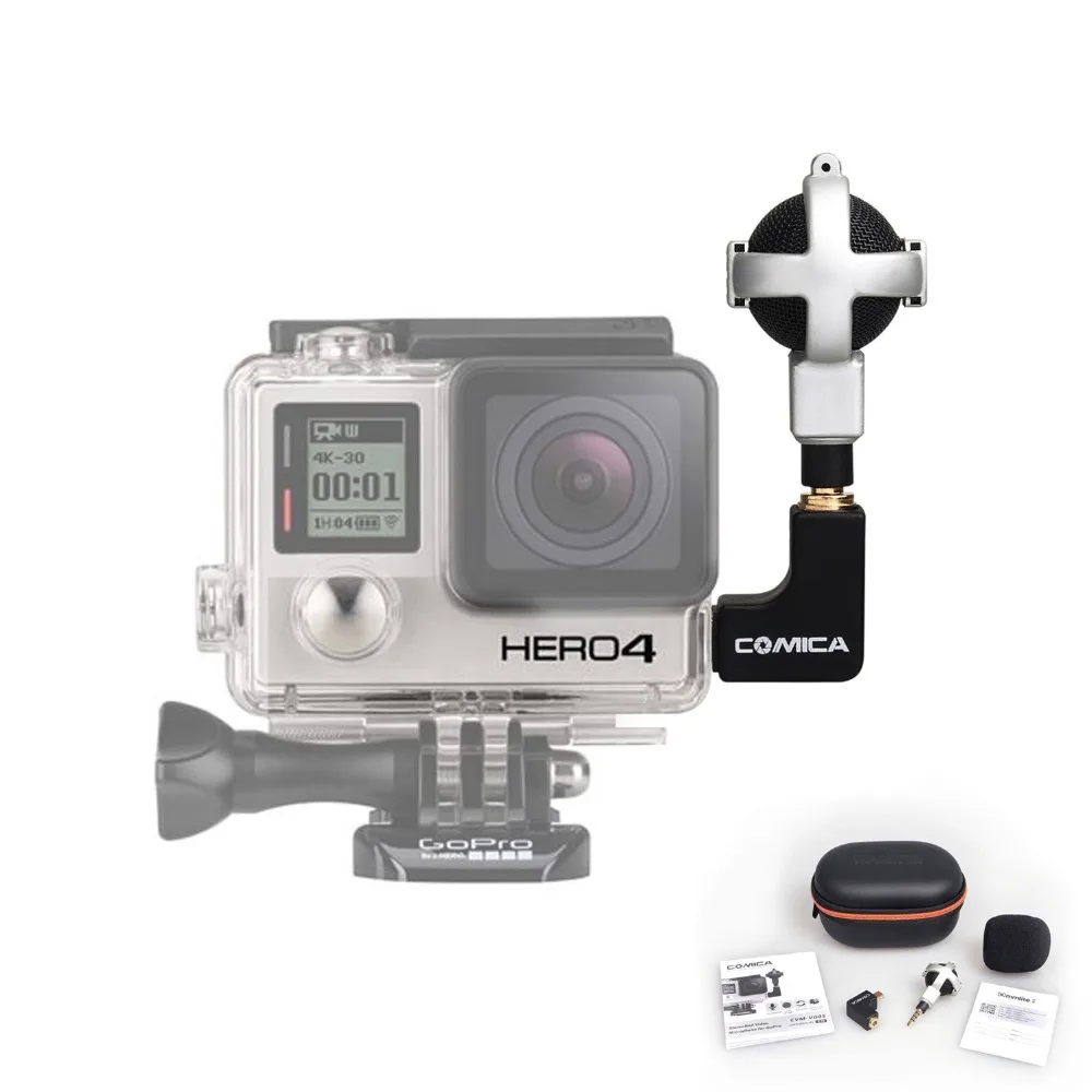 COMICA CVM VG05 шариковая стерео видео микрофон интервью для камер GoPro Hero 3/3 +/4