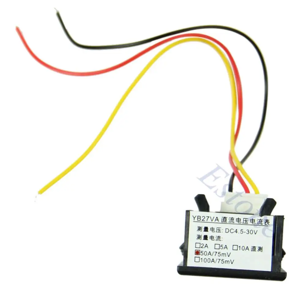OOTDTY высококачественный DC 4,5-30 V 0-50A Красный светодиодный цифровой вольтметр Амперметр усилитель напряжения мощности