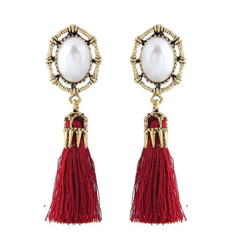 

Korean Fashion Temperament Jewelry Women Vintage Tassel Earrings